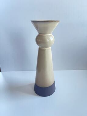 Ceramic HD Design Candleholder Single Ivory